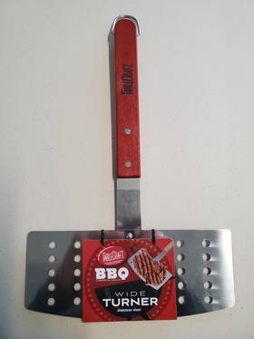 Tablecraft 727875207913 Bbq 9 Inch Wide Turner Stainless Steel Wooden Handle Nwt