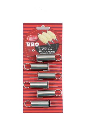 Bbq6c Tablecraft Tstainless Steel Corn Holders 3.5 Inch X 1 0.75 Set Of 6 Silver New