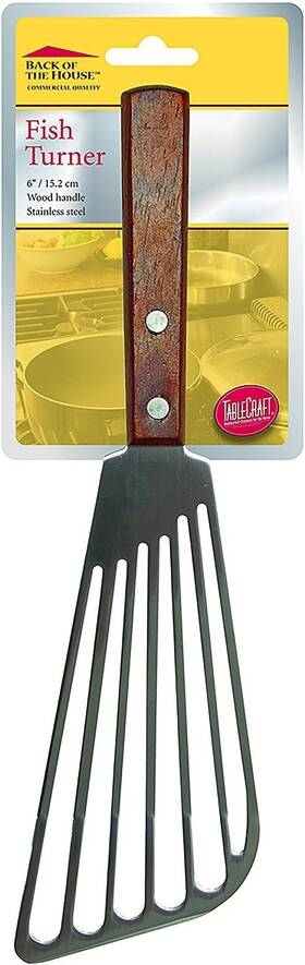H2003bh Tablecraft 10.75 Inch Stainless Steel Fish Turner / Spatula With Silver/brown