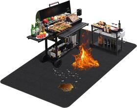 Taomand 705353304347 Large 76 X 52 Inches Under Grill Mats For Outdoor Double-sided Fireproof