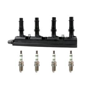 Tics41017 Techie Ignition Coil Pack And 4 Pcs Iridium Platinum Spark Plugs Compatible W