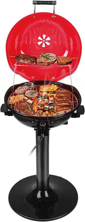 15-serving Techwood Twbg-01s Electric Bbq Grill Stand Red Grills