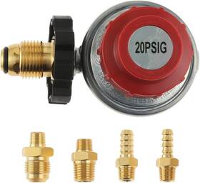 Teengse 711181357820 Pol 0-20psi Propane Regulator Valve High Pressure Adjustable Lp Tan