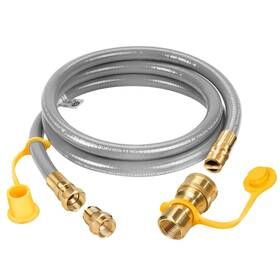 Dh24 Teupoa Qh2-6ft 6 Ft 1/2 Inch Id Natural Gas Grill Hose With Quick Connect Fitting C
