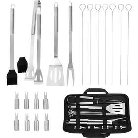 The Clean Store 744759566034 Black Bbq Tool Set With Bag 21-piece Specialty Grilling