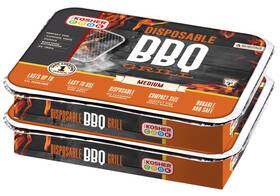 06642 The Kosher Cook Disposable Charcoal Grill - Ready To Use Portable Bbq 2 Pack