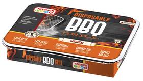 06643 The Kosher Cook Disposable Charcoal Grill - Ready To Use 1 Pack Black