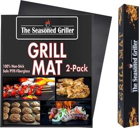 Grillmat-6pc The Seasoned Griller - Non-stick Grill Mat 2-pack Dishwasher Safe Brand New