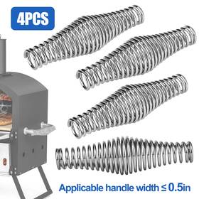 Thesiliconvalley 600609580974 Stainless Steel Spring Handle For Bbq Smoker Grill Pit Wood Furnace Stove