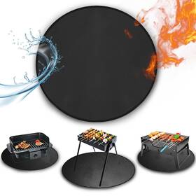 Tshaokaozhuodian61 Tirifer 61cm 24 Inch Round Grill Mat Fire Pit Fireproof Under Oil-proof Waterpr