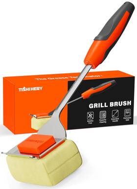 Mgb-101 Tishi Hery Grill Brush Bristle Free For Outdoor Steam Cleaning Replac