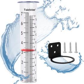 Rm-ss1-098 Toiclebor Rain Gauge With Hanging Bracket Clear Plastic Tube Easy-read Scale Weath