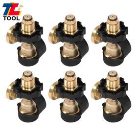 Tl7150948 Tool Library 6 Pack Universal Propane Tank Gauge And Adapter Dual-fit Pol To Qcc1 Connector
