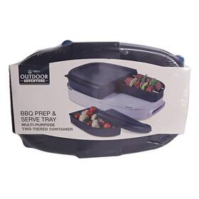 Tortelli 857946003134 Torelli Tools Outdoor Adventure Bbq Prep And Serve Tray Two Tiered Container