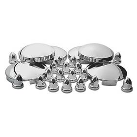 Trux Accessories 848379079636 Stainless Steel Front And Rear Hubcap Kit 2 X 6 Not