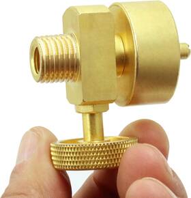 Tshang 313054296276 Adjustable Brass Propane Regulator Valve 1/4 Inch Npt Male To 1 -20 Female Thread A