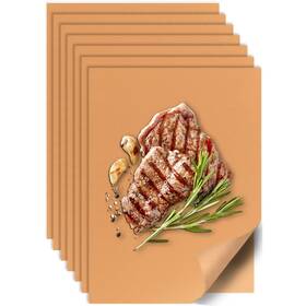 Ubeesize 840322303942 7 Pack Copper Grill Mats For Outdoor Heavy Duty Bbq Grilling Matt And Ov
