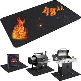 Skd3648 Ubeesize Thickened 48x36 Inches Under Grill Mat For Outdoor Double-sided F