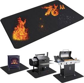Ub-skd7648bk Ubeesize Large 76x48 Inches Under Grill Mat For Outdoor Double-sided Fireproof G