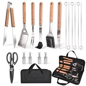 Rxoi118 Udihch 18 Piece Outdoor Bbq Grill Set Heavy Duty Stainless Steel Grilling Utensils