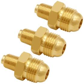 0zm-ids-03331 Uenede 3pcs 3/8 Inch Flare X 1/8 Npt Male Propane Orifice Connector Brass Tube F