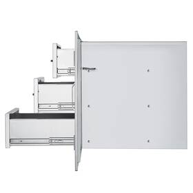 Km-ctg-2302-sku18 Uimoso 39-inch 304 Stainless Grill Access Door And Triple Drawer Combo For Bbq