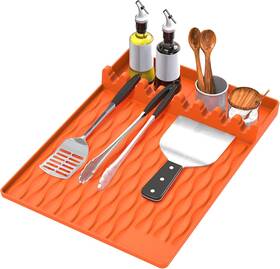 Ultrakeno 726084318984 Silicone Spatula Mat Large Grill Mats For Blackstone Griddle Tools With Drip P