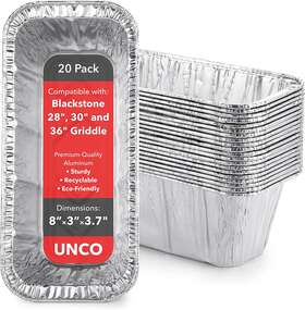 Unco 726084714502 Unco- Blackstone Grease Cup Liners 20 Pack 8 Inch X 3 3.7 For 17 22 28 And