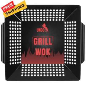 Unco 810142200950 Unco- Grill Basket 13.6 Inch X 12 Baskets For Outdoor Black