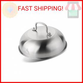 Unco 850024546158 Unco- Melting Dome 9 Inch Stainless Steel Cheese Round Basting
