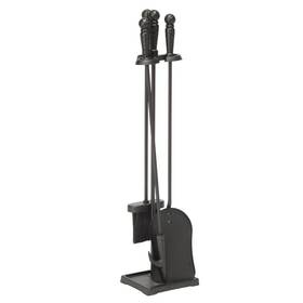 T40140bk Uniflame 4-piece Fireset Black