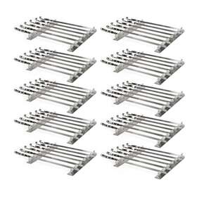 Sr8816-k3 Union Square Group Mtoye Steven Raichlen Stainless Kabob Rack With Flat Skewers 10-pack Bundle