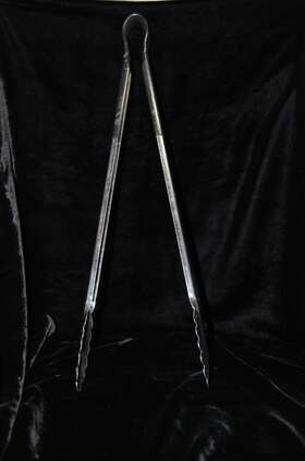Update 020064539278 Vintage Stainless Steel 16in Grilling/serving Tongs Korea Rubber Handled