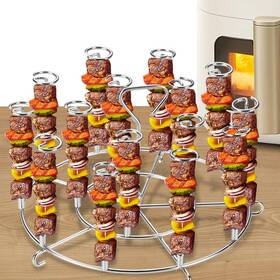 Skj-25-8qt Vaiziq Skewers For Grilling Metal Kabob Skewer Air Fryer Stand Compatible 8 Quart Fr