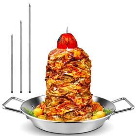Vbeca 308075744462 Al Pastor Skewer For Grill -vertical Barbecue Stand With 3 Removabl