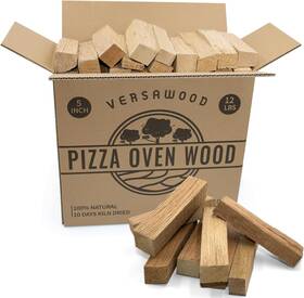 Piwo10 Versawood Kiln-dried Oak Wood For Pizza Ovens - 5-inch Barkless Logs Ideal 5 Inches