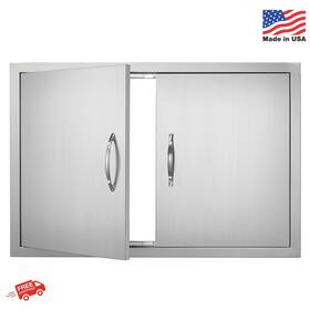 Vevor 197988385714 Bbq Access Door 33w X 22h Inch Double Outdoor Kitchen Stainless Ste