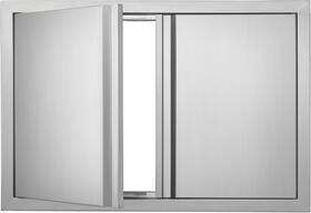 Bh-007 Vevor Stainless Steel Double Kitchen Door With Recessed Handles 28 Inch X19