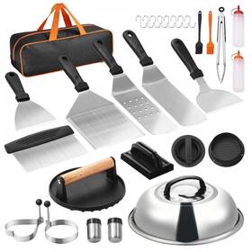 Sk2541 Vevor 28pcs Griddle Accessories Kit Flat Top Grill Spatula Bbq Tools Stainless