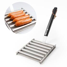 Skj-007 Vibenest Stainless Steel Hot Dog Roller For Grill - Portable Sausage Rack With