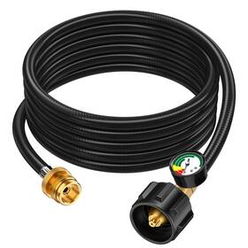 Z1rqg0122 Vieaube 12 Feet Propane Hose Adapter 1lb To 20lb With Gauge 1