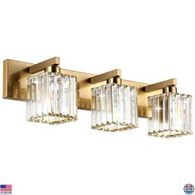 8461 Visit The Aipsun Store Crystal Bathroom Vanity Light Fixture 3-light Brass Design Elegant Lighting