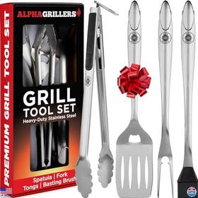 Bst-004 Visit The Alpha Grillers Store Bbq Tool Set - Complete Grilling Accessories Kit For Men And Dads
