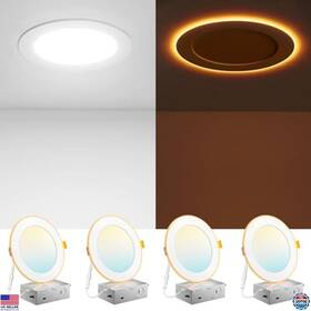 C01gl024724001 Visit The Amico Store 4 Pack 6 Inch 5cct Dimmable Led Recessed Ceiling Lights Ultra-thin 1100lm