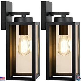 B04013p Visit The Beslowe Store Outdoor Waterproof Wall Lanterns Modern Matte Black Sconces 2-pack