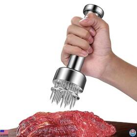 B-b01497 Visit The Bomansi Boms Store Premium Stainless Steel Meat Tenderizer With 21 Needles - Includes Free Brush
