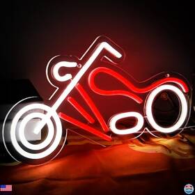 16.1x8.6in Visit The Brineon Store Zyld900 Motorcycle Neon Led Sign For Man Cave Garage Wall Decor Gift