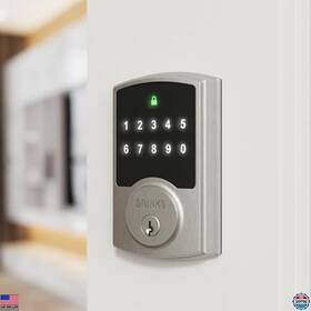 4391-119 Visit The Brinks Store Keyless Entry Touchpad Door Lock - Satin Nickel Backlit Auto-lock Deadbolt