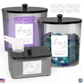 Yt3h-hg Visit The Coazex Store 3 Pack Laundry Powder Container And Dryer Sheet Holder With Lids Labels