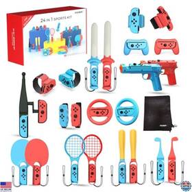 Tns-3153 Visit The Dobe Fomis Electronics Store 24-in-1 Sports Accessories Bundle For Nintendo Switch And Oled With Storage Bag